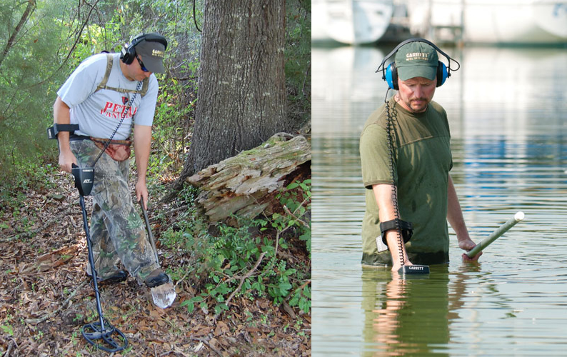 Garrett AT PRO Metal Detector in Water.